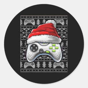 Sticker Rond Manège vidéo de Noël laid Gam de Noël