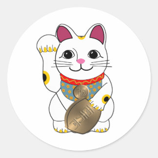 Sticker Rond Maneki Neko
