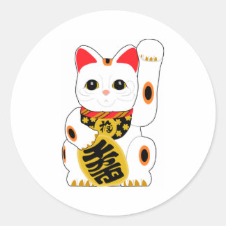 Sticker Rond Maneki Neko
