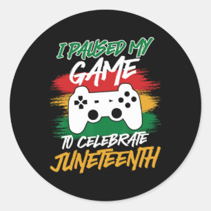 Sticker Rond Manette Console de jeux vidéo a mis mon jeu en pau