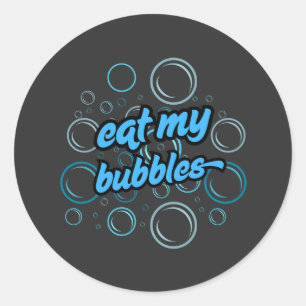 Sticker Rond mange mes bulles ⭐ ⭐ ⭐ ⭐ ⭐