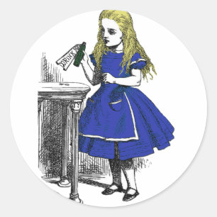 Sticker Rond Mange-Moi, Bois-Moi