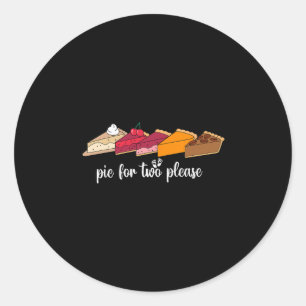 Sticker Rond Manger de la tarte à la citrouille pour deux annon