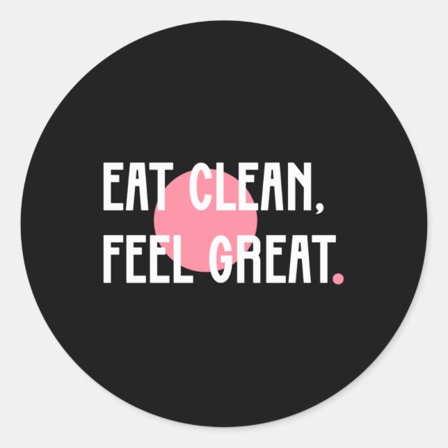 Sticker Rond Manger propre (Devant)