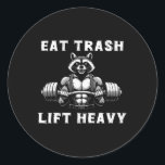 Sticker Rond Manger Trash Lift Lourd Racoon Lifting Fitness Wo<br><div class="desc">Eat Trash Lift Lourd Racoon Lifting Fitness entraînement</div>