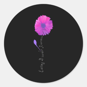 Sticker Rond Manger Trouble Anorexia Bulimia Sensibilisation Ré
