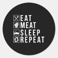 Manger Viande Dormir Répéter Bbq Grill Beef Premiu