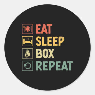 Sticker Rond Mangez boîte de sommeil Répéter boîte de sport For