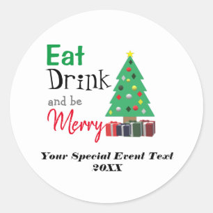 Sticker Rond Mangez, buvez et profitez