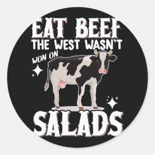 Sticker Rond Mangez du boeuf L'Occident n'a pas gagné sur les s