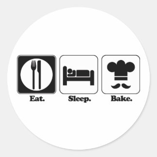 Sticker Rond mangez du pain de sommeil