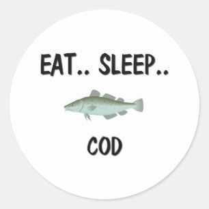 Sticker Rond Mangez la MORUE de sommeil