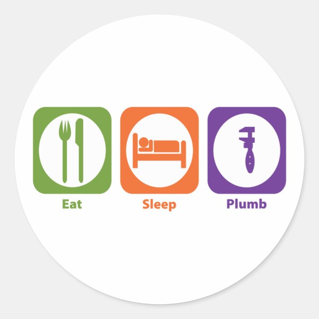 Sticker Rond Mangez la plombe du sommeil (Devant)