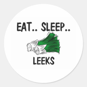 Sticker Rond Mangez les feuilles de sommeil