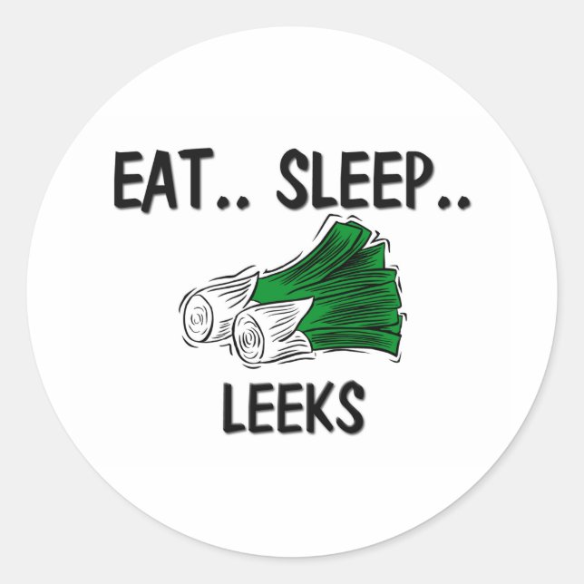 Sticker Rond Mangez les feuilles de sommeil (Devant)