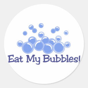 Sticker Rond Mangez mes bulles