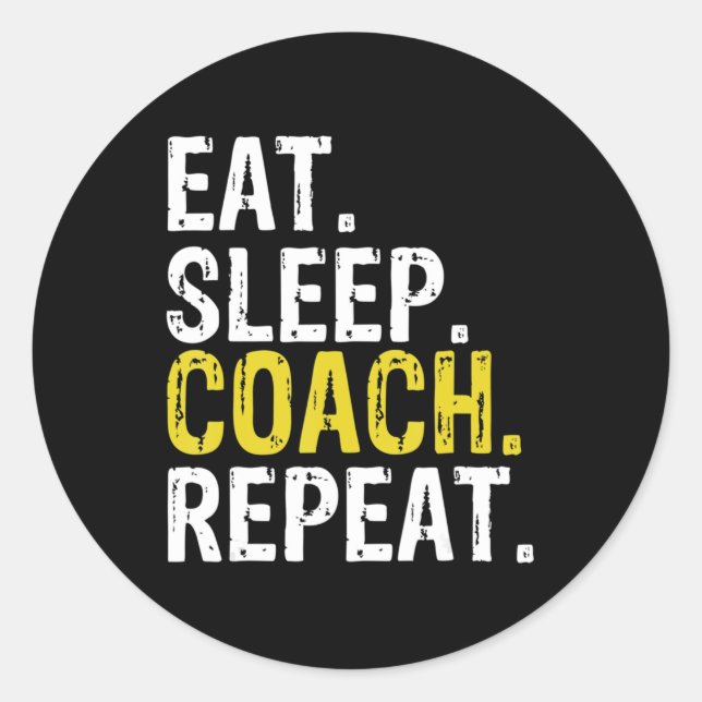 Sticker Rond Mangez Sleep Coach Repeat Don (Devant)