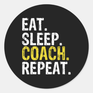 Sticker Rond Mangez Sleep Coach Repeat Don