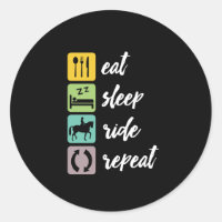 Mangez Sleep Ride Répéter Horseback équitation cav