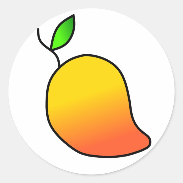Sticker Rond Mango de fruits (Devant)