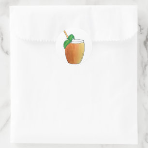 Sticker Rond Mango Lassi Boire une cuisine indienne Festival al