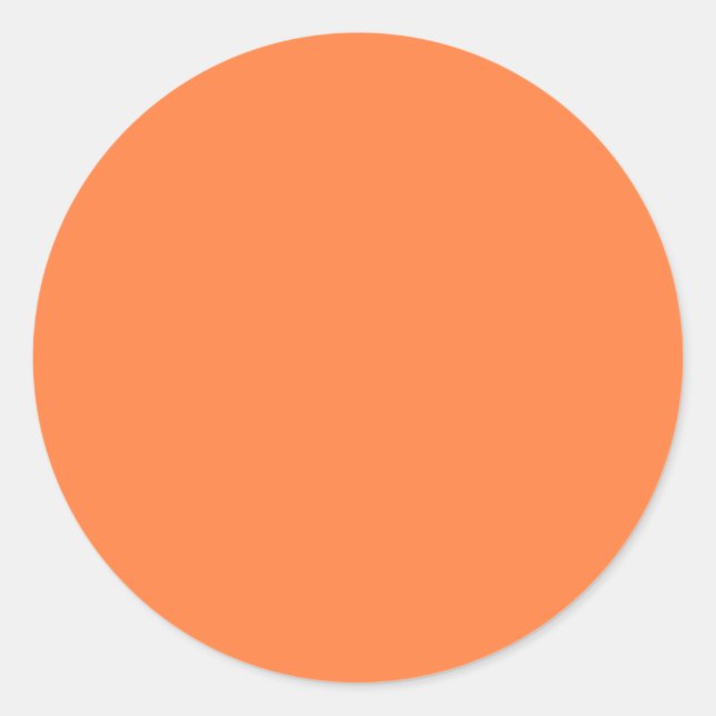 Sticker Rond Mango orange couleur solide | Classique | Élégant (Devant)