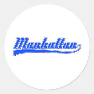 Sticker Rond Manhattan avec lave