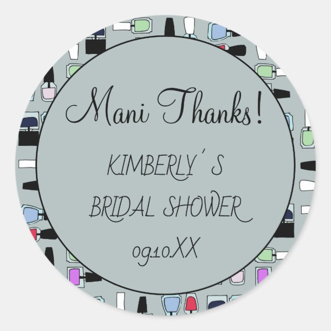 Sticker Rond Mani remercie nailpolish (Devant)