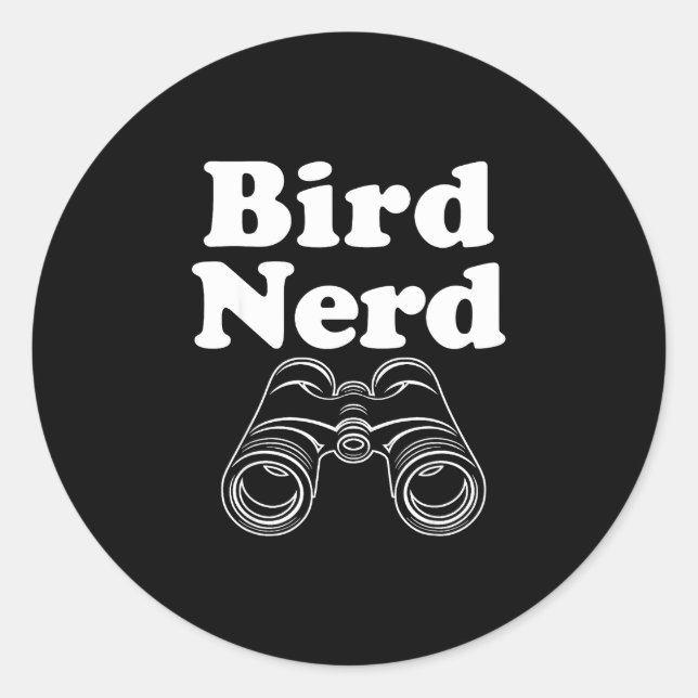 Sticker Rond Maniaque d'oiseaux  (Devant)