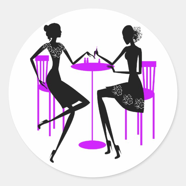 Sticker Rond Manicuriste (Devant)