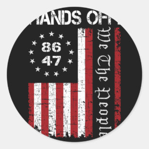 Sticker Rond Manifestation 86 47 8647 Protestation Save Democra