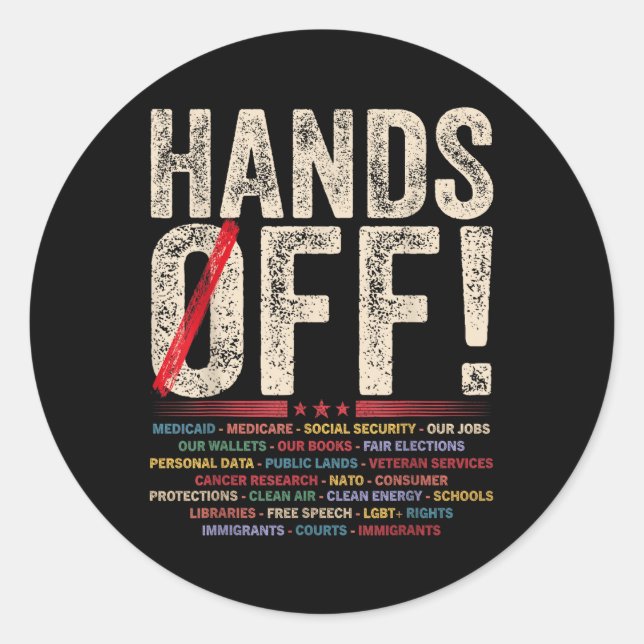 Sticker Rond Manifestation - Actions Sans Précédent (Devant)
