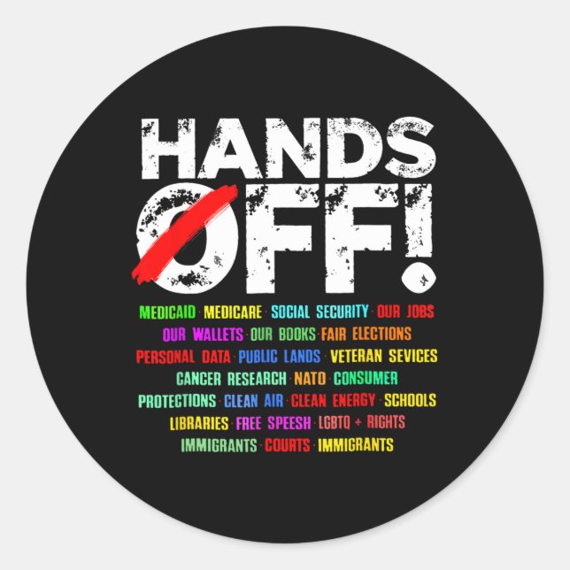 Sticker Rond Manifestation contre la sécurité sociale (Devant)
