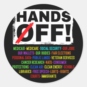 Sticker Rond Manifestation contre la sécurité sociale contre sa