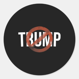 Sticker Rond Manifestation de protestation contre Trump, pas mo