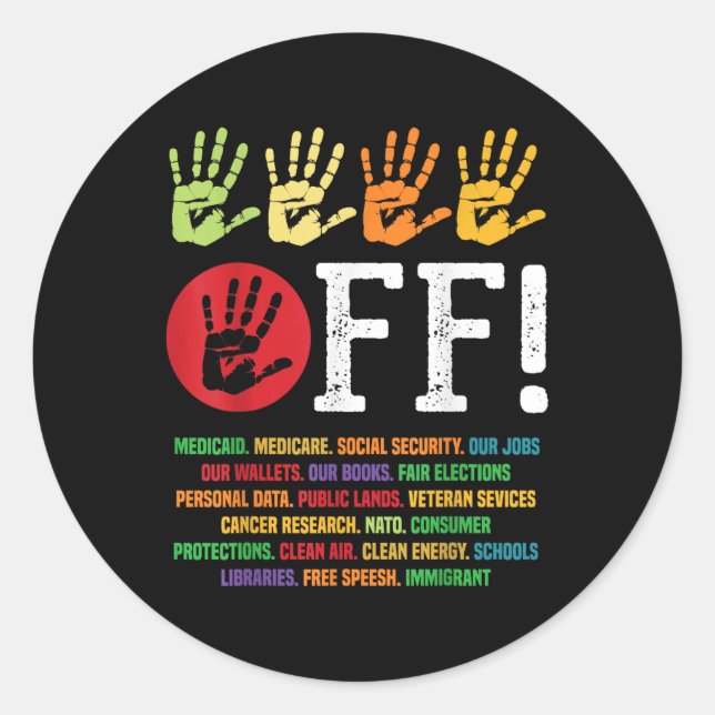 Sticker Rond Manifestation De Sécurité Sociale Et Medicare Pro (Devant)