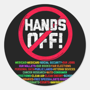 Sticker Rond Manifestation De Sécurité Sociale Et Medicare Pro