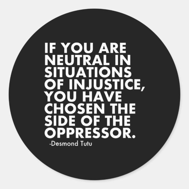 Sticker Rond Manifestation de Trump (Devant)