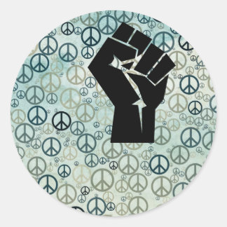 Sticker Rond Manifestation et solidarité ‹ Manifestation pacifi
