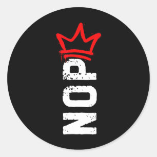 Sticker Rond Manifestation Nope No Kings Signer Drôle Anti-Trum