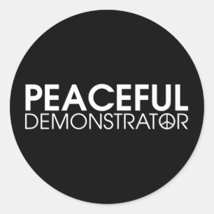 Sticker Rond Manifestation pacifique