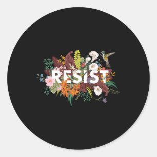 Sticker Rond Manifestation politique anti-Trump en Flore
