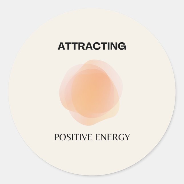 Sticker Rond Manifestation, Spiritualité Positive, Affirmation  (Devant)