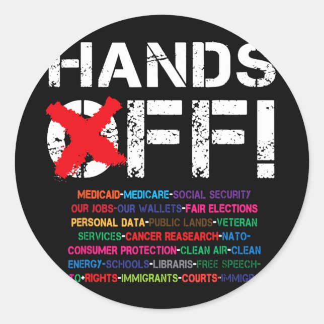 Sticker Rond Manifestation vintage contre ma médaille de la séc (Devant)