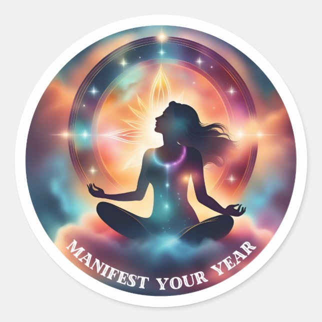Sticker Rond Manifeste votre année (Devant)