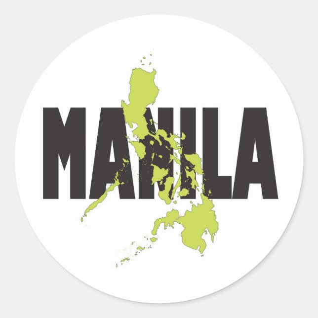Sticker Rond Manille, Philippines (Devant)