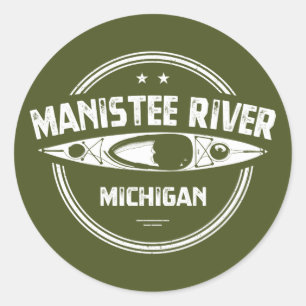 Sticker Rond Manistee River, Michigan