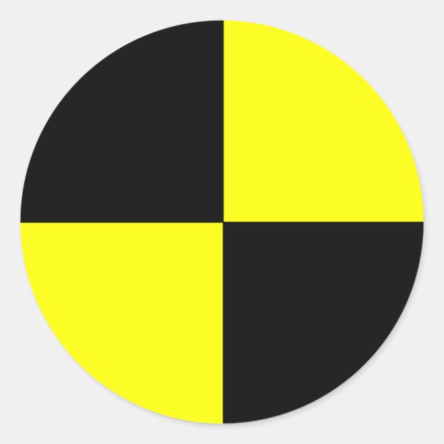 Sticker Rond mannequin de test de crash (Devant)