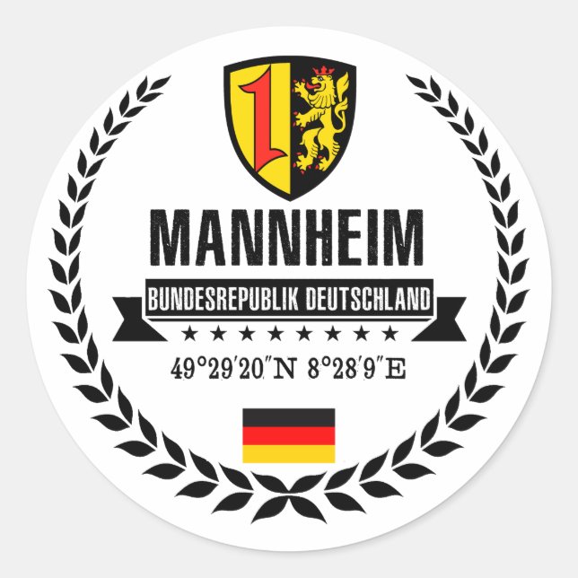 Sticker Rond Mannheim (Devant)