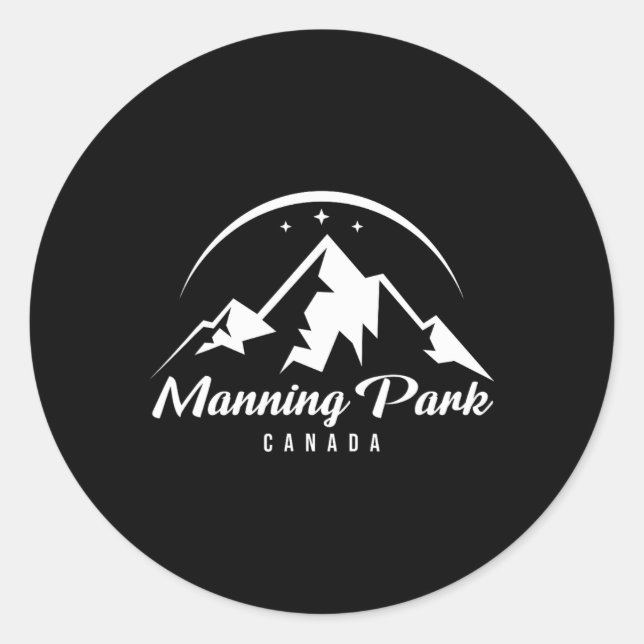 Sticker Rond Manning Park Canada Station de ski Ski Snowboard (Devant)
